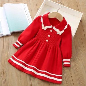 Girls' Christmas sweater dress